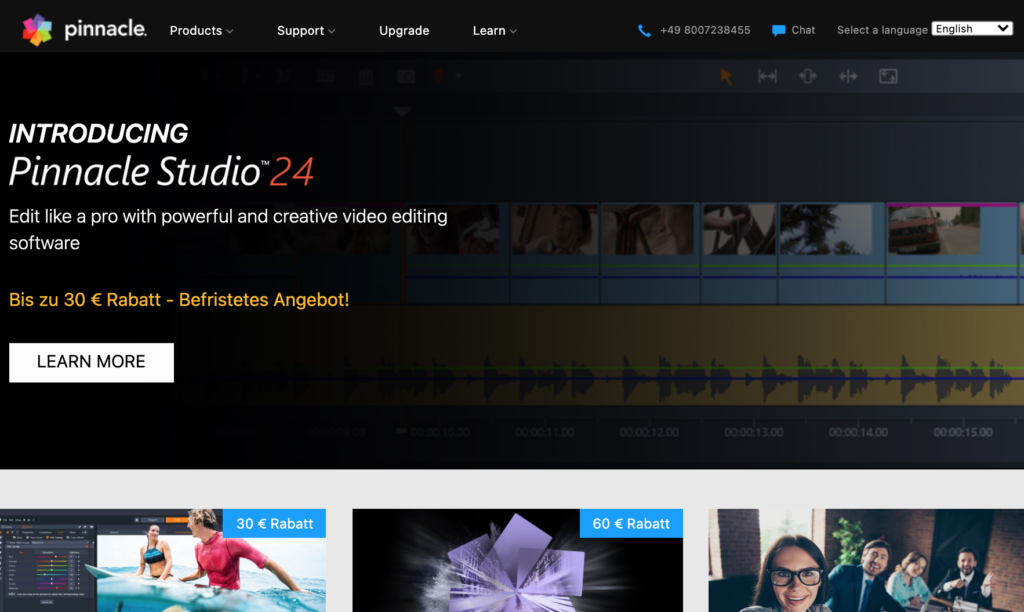 Pinnacle Studio Homepage